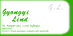 gyongyi lind business card